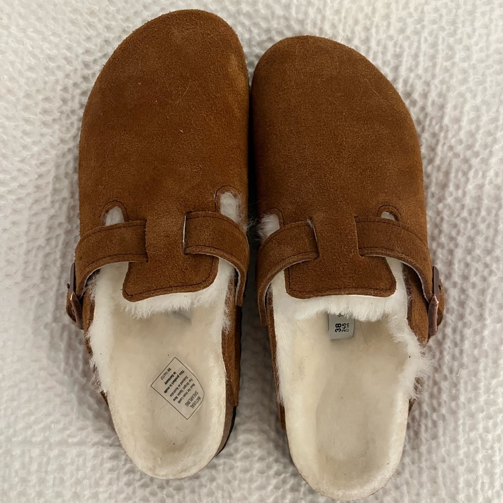 Birkenstock Boston Shearling Slide, Size 8 Never Worn